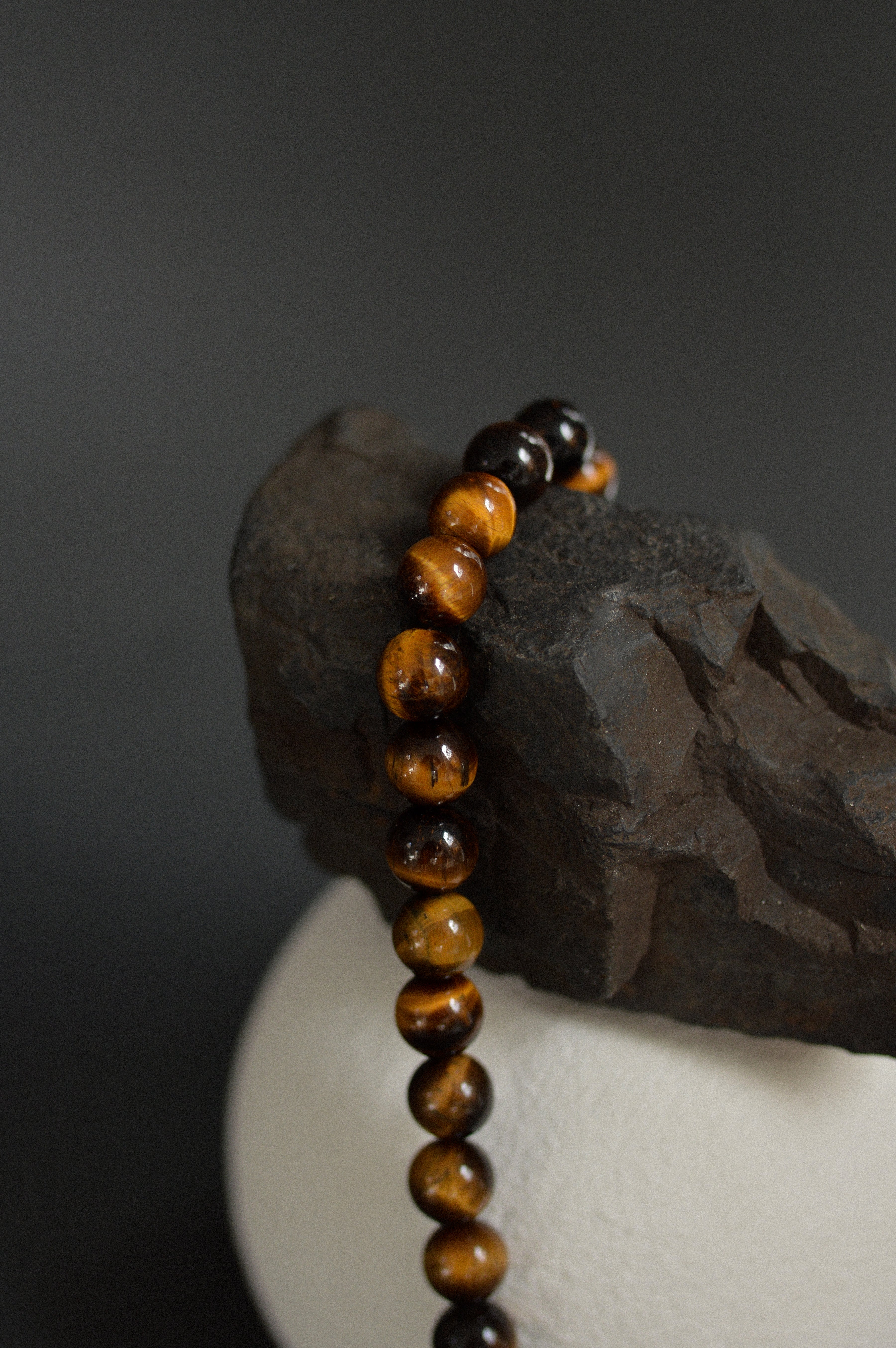 Tiger Eye Gemstone Bead Necklace
