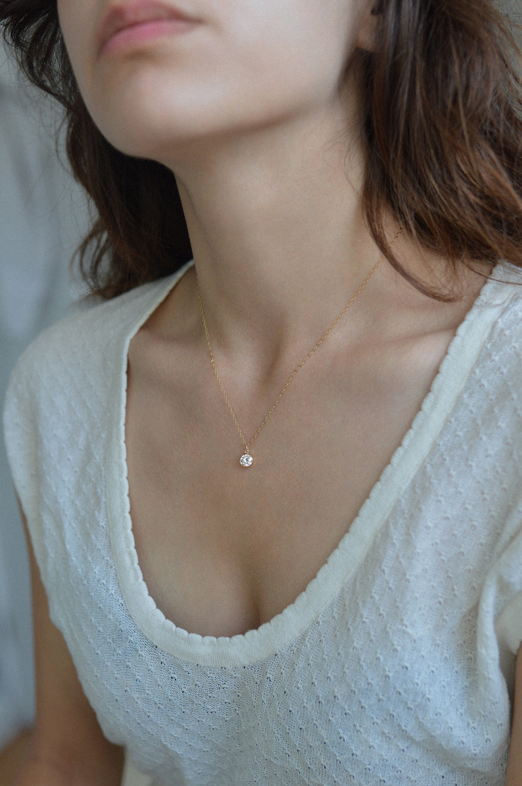 Cubic Zirconia Charm Necklace