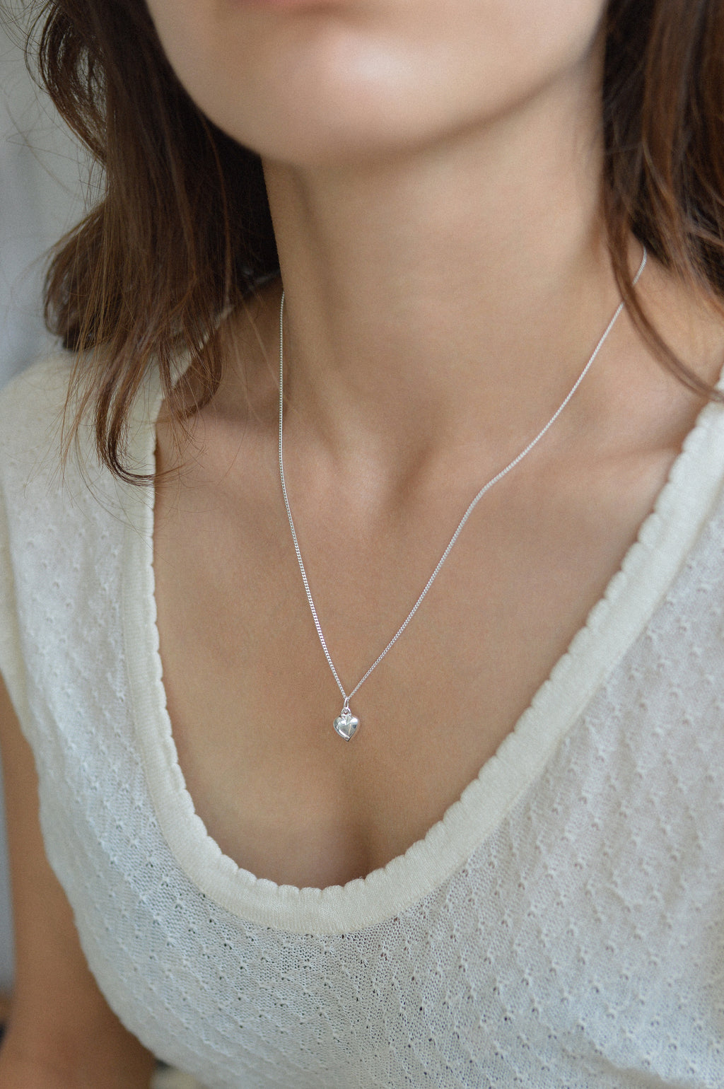Heart Puff Pendant Necklace