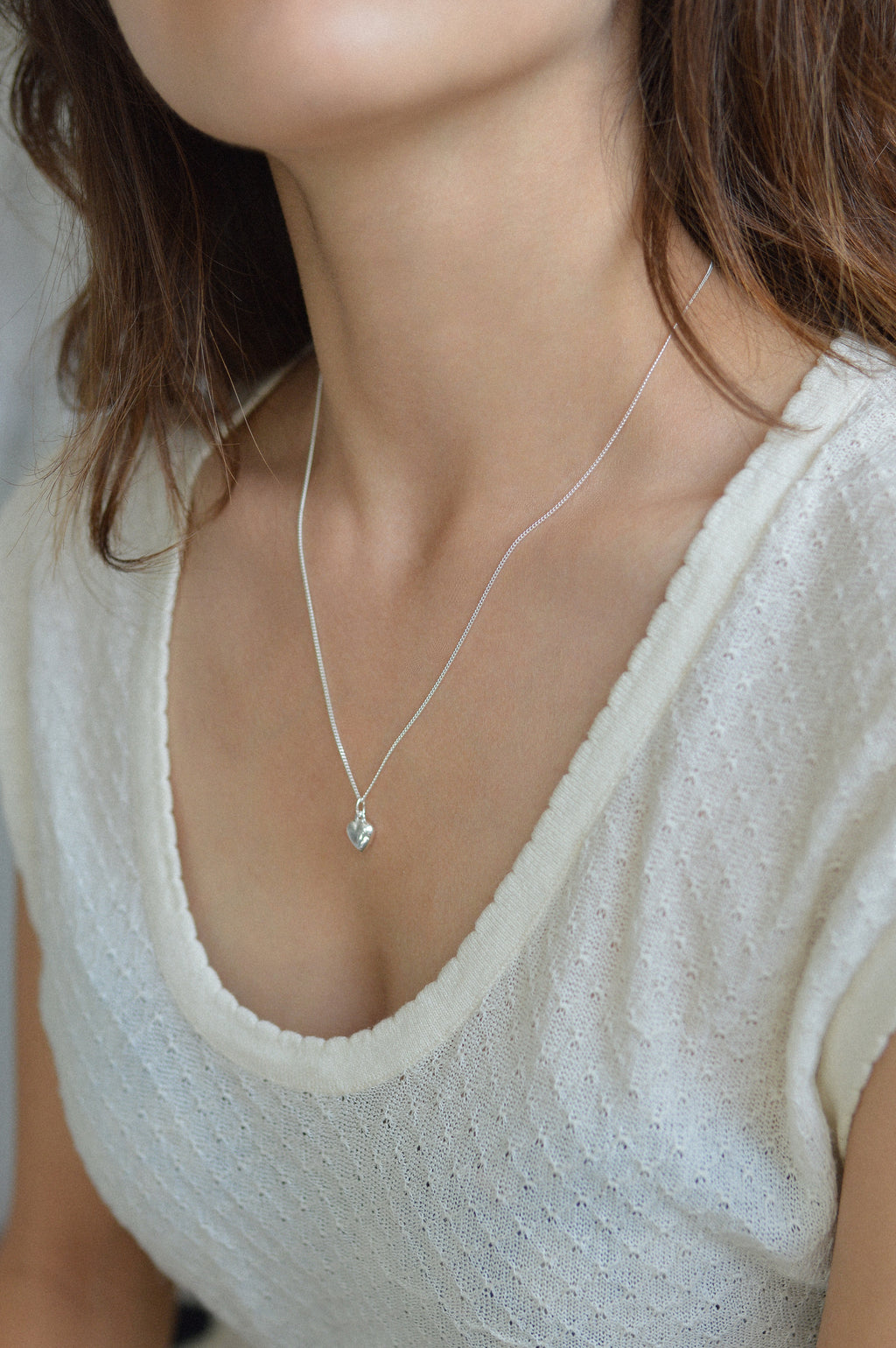 Heart Puff Pendant Necklace