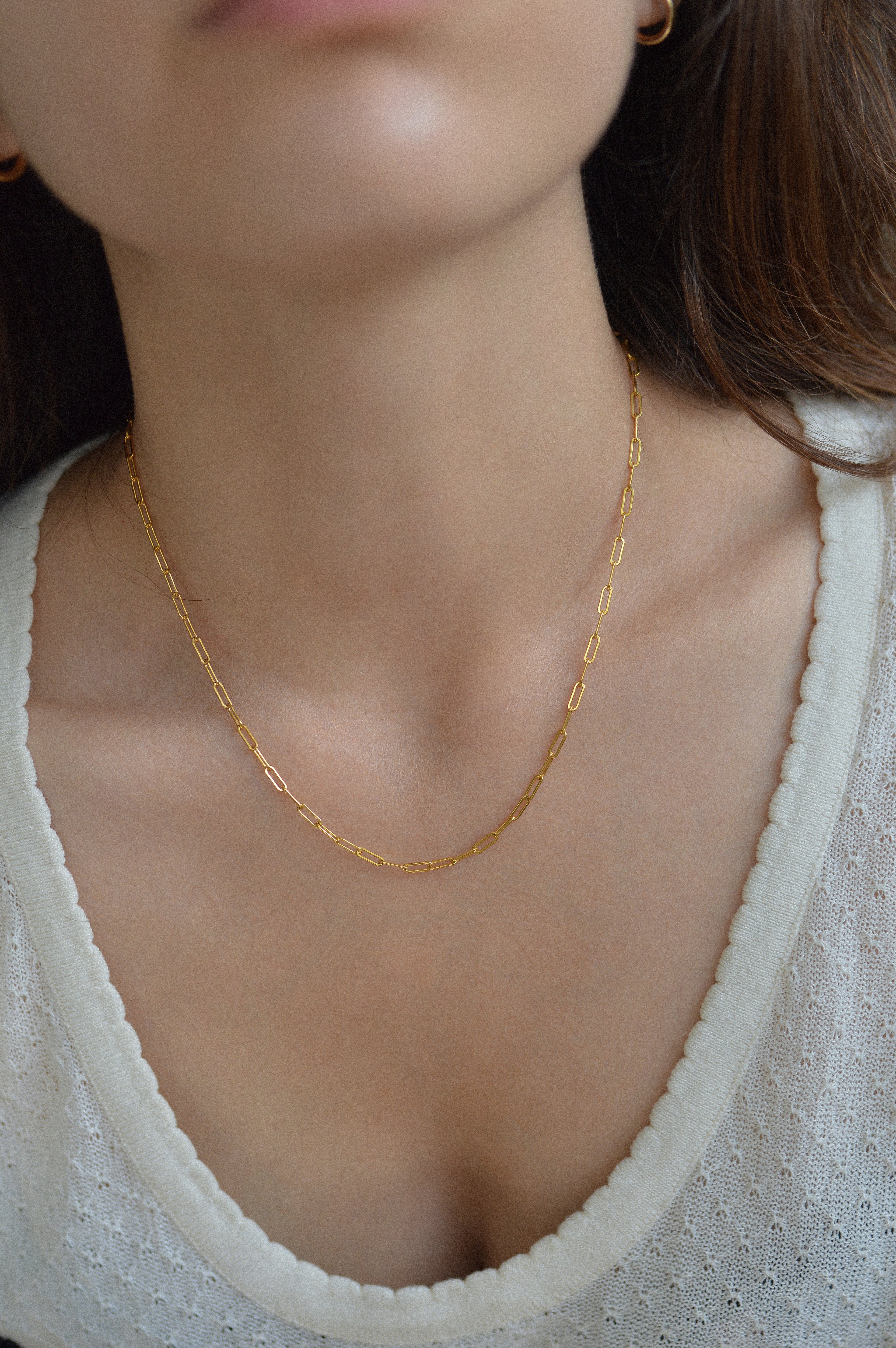 2.5mm Paperclip Necklace