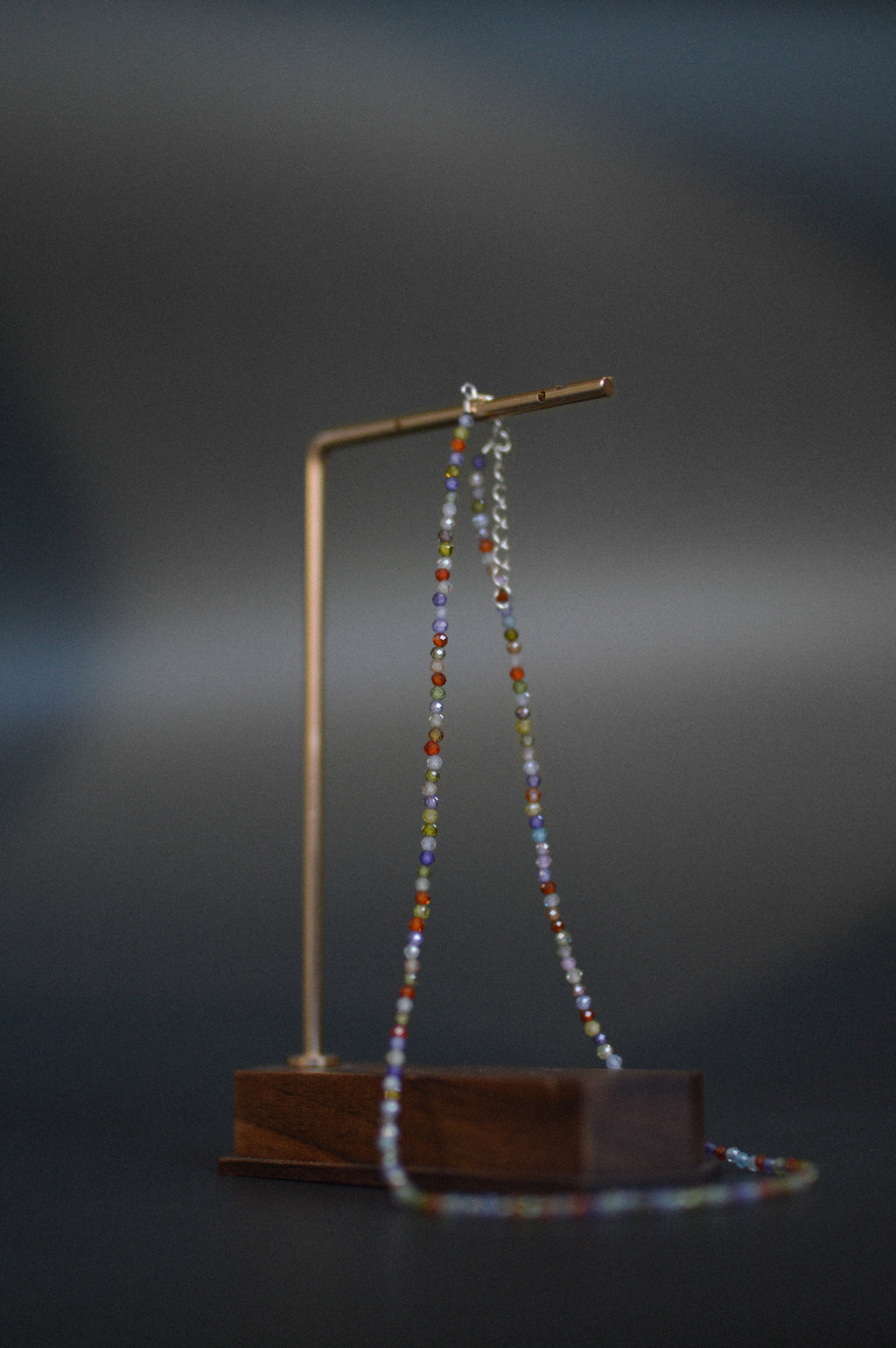 Multicolour Faceted Gemstone Bead Necklace