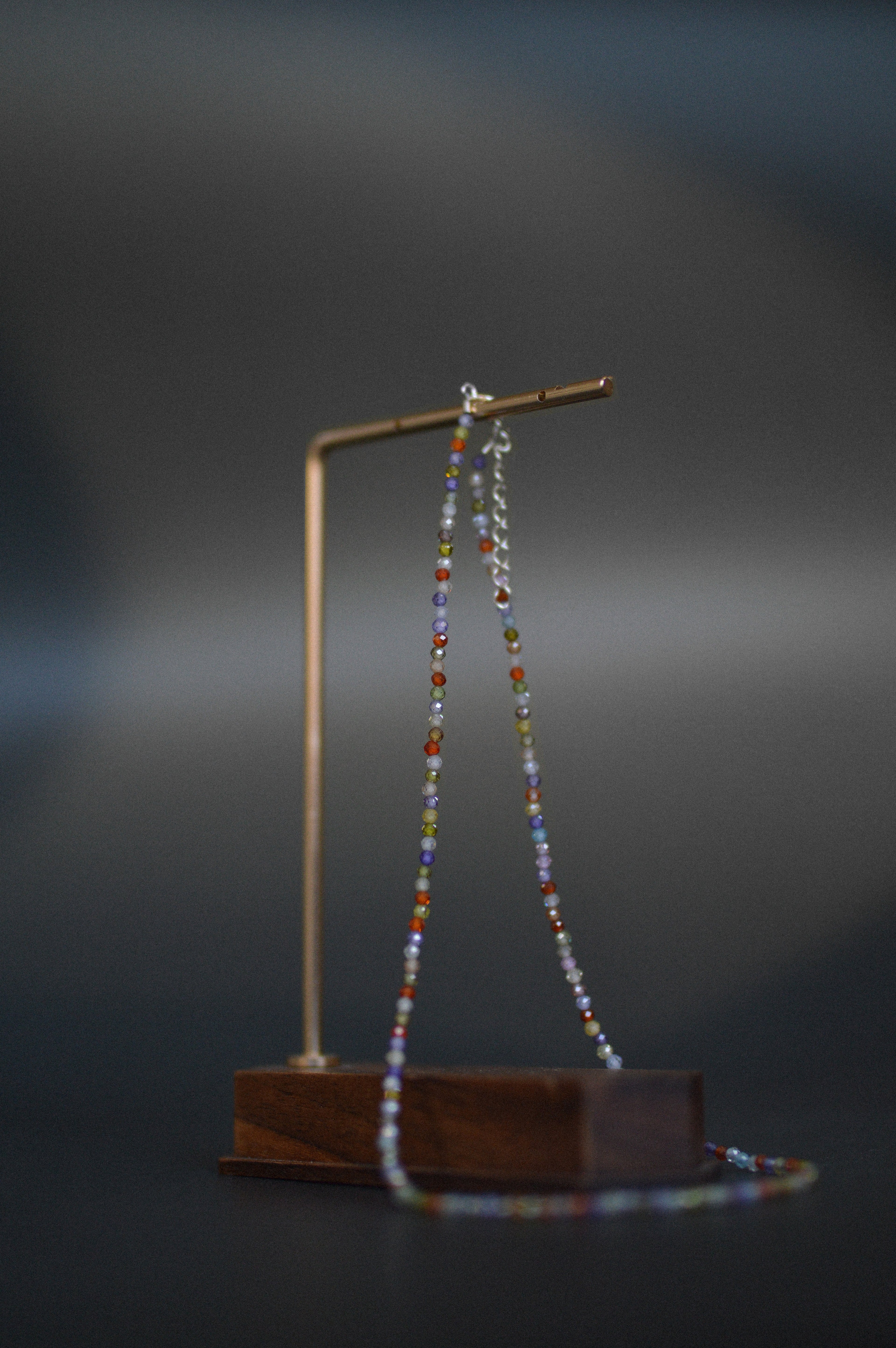 Multicolour Faceted Gemstone Bead Necklace