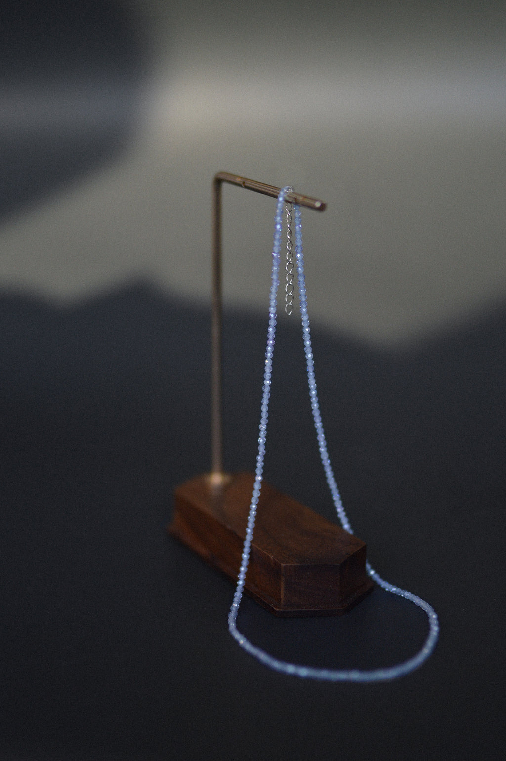 Pale Purple Faceted Gemstone Bead Necklace