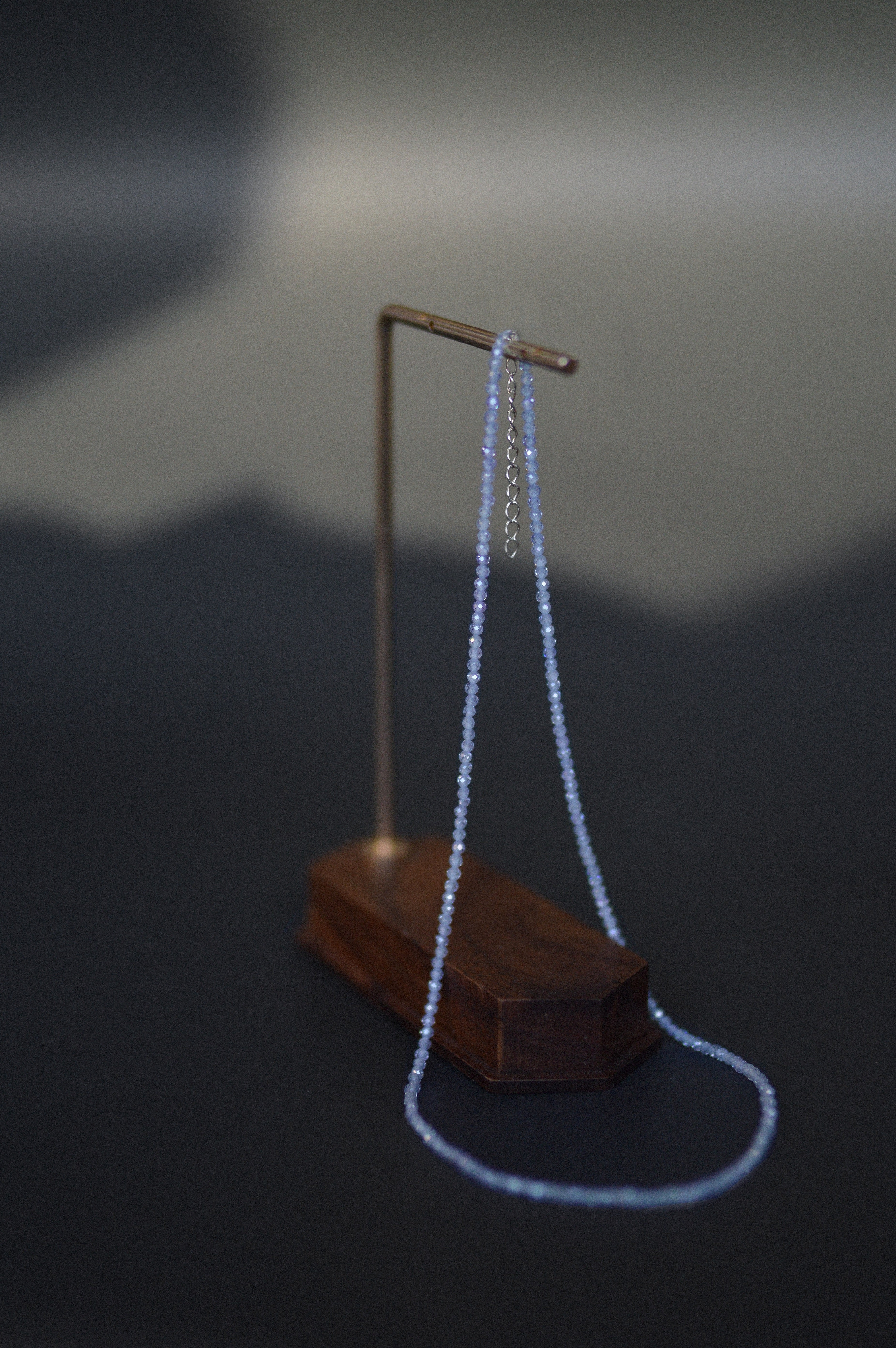 Pale Purple Faceted Gemstone Bead Necklace