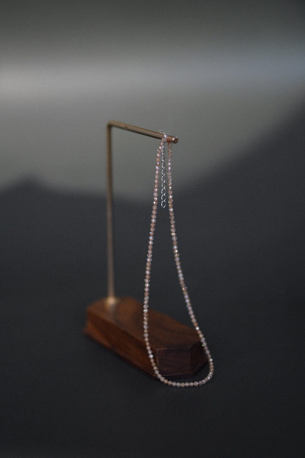 Champagne Faceted Gemstone Bead Necklace