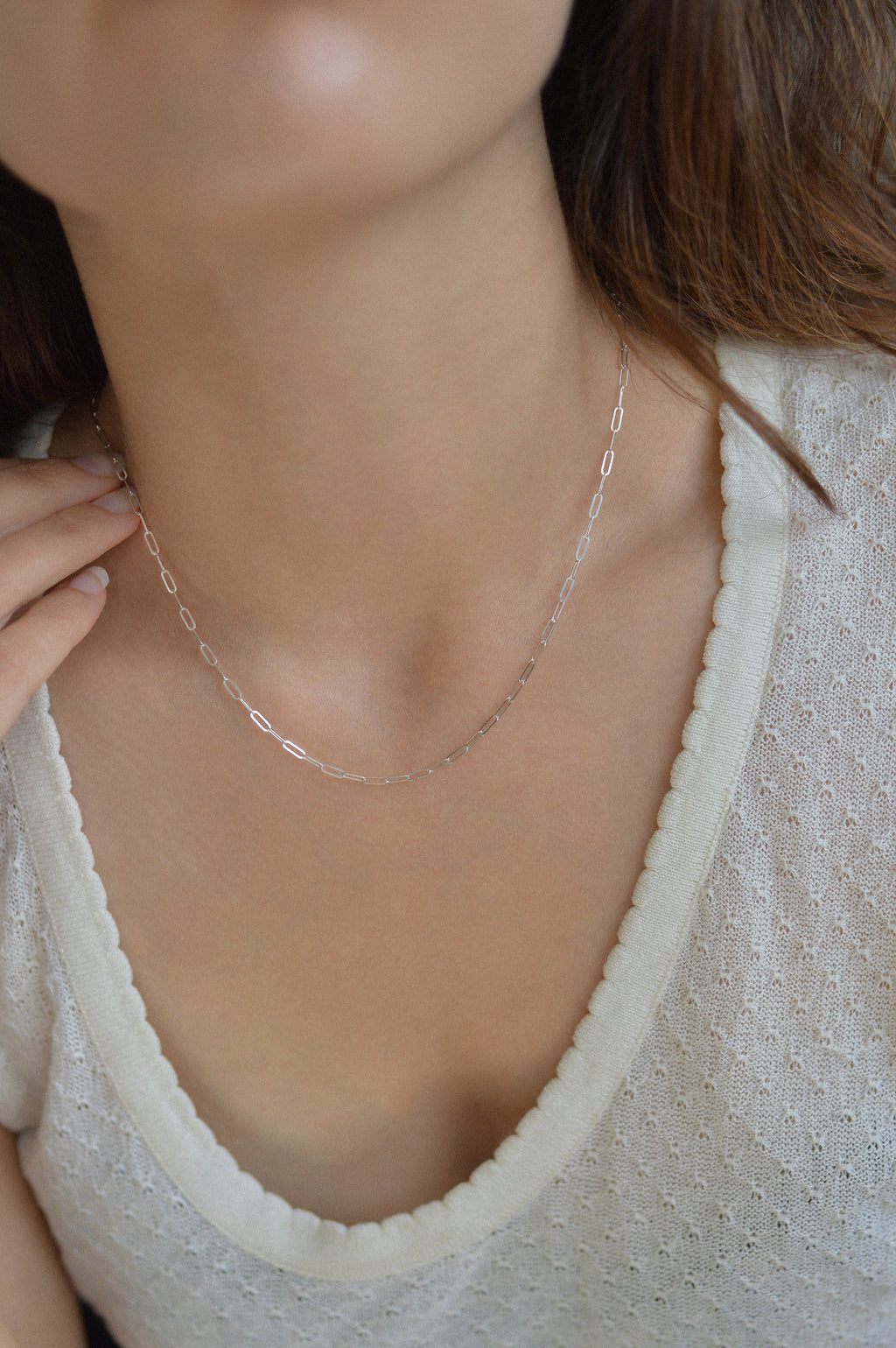 2mm Paperclip Chain Necklace