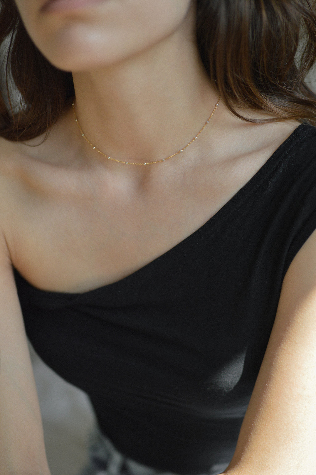 Mixed Metal Satellite Necklace