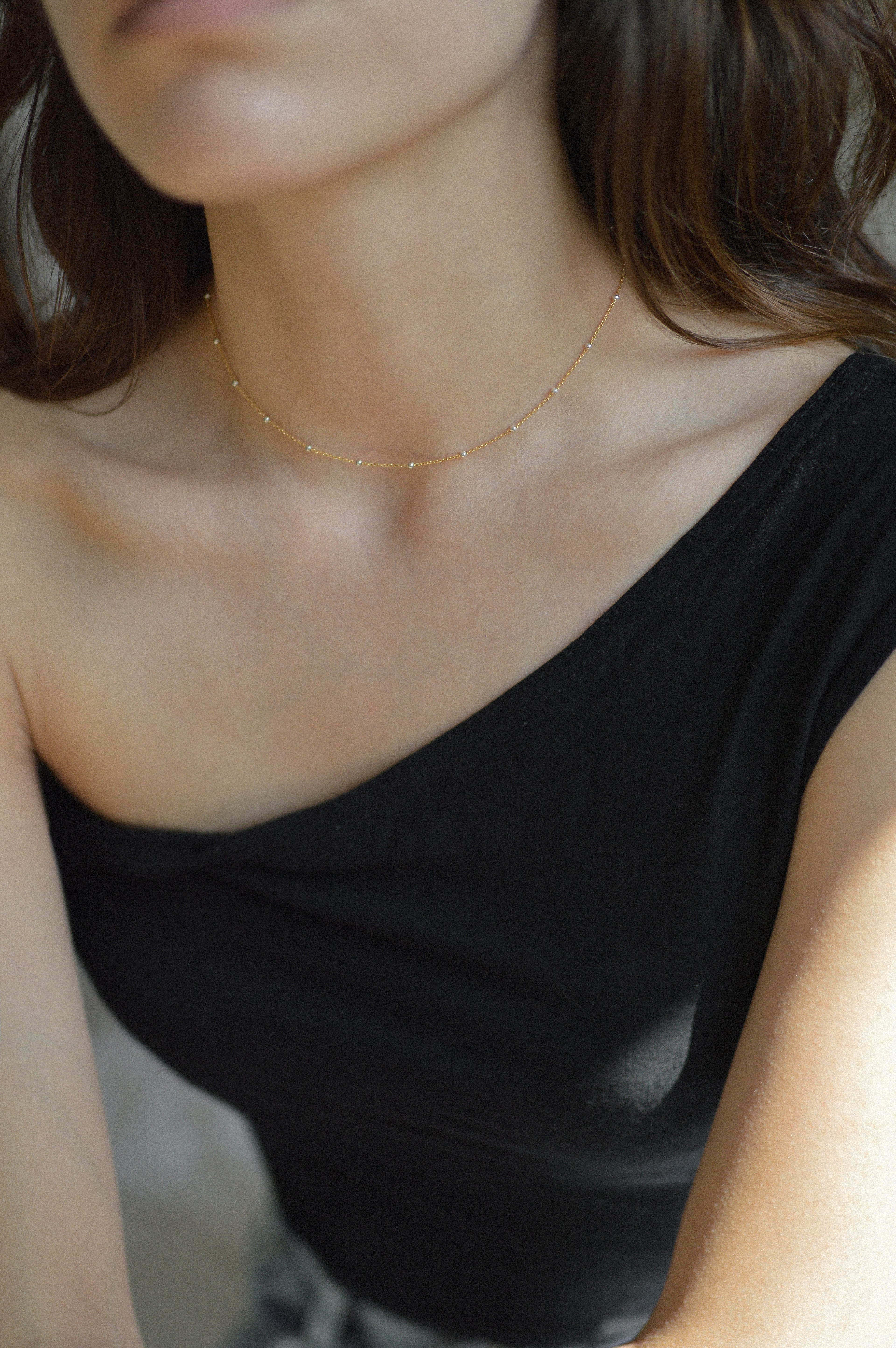 Mixed Metal Satellite Necklace