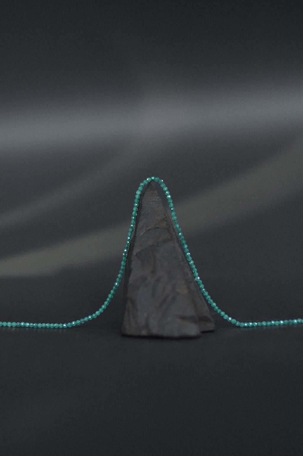 Aqua Green Faceted Gemstone Bead Necklace