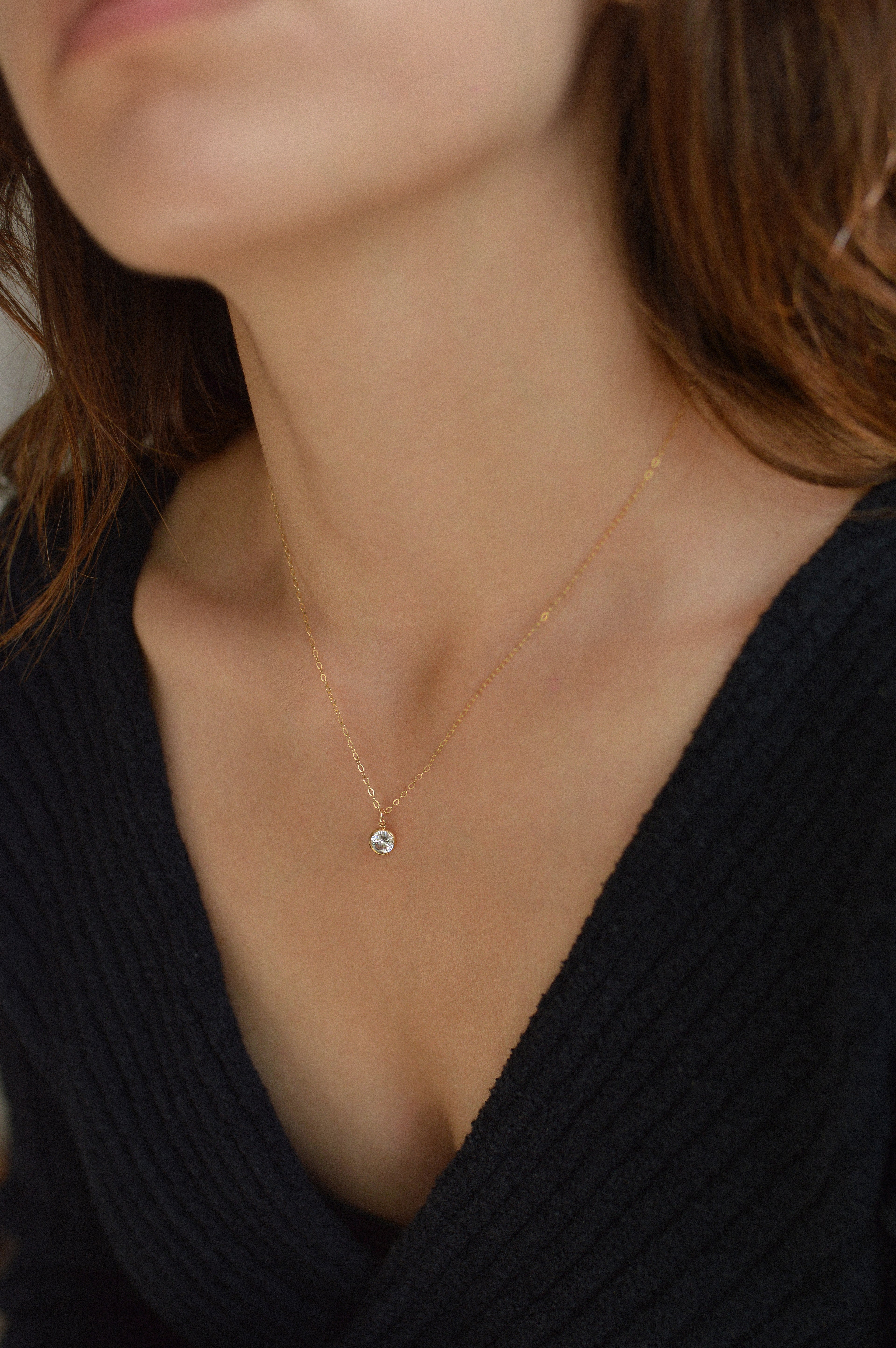 Cubic Zirconia Charm Necklace