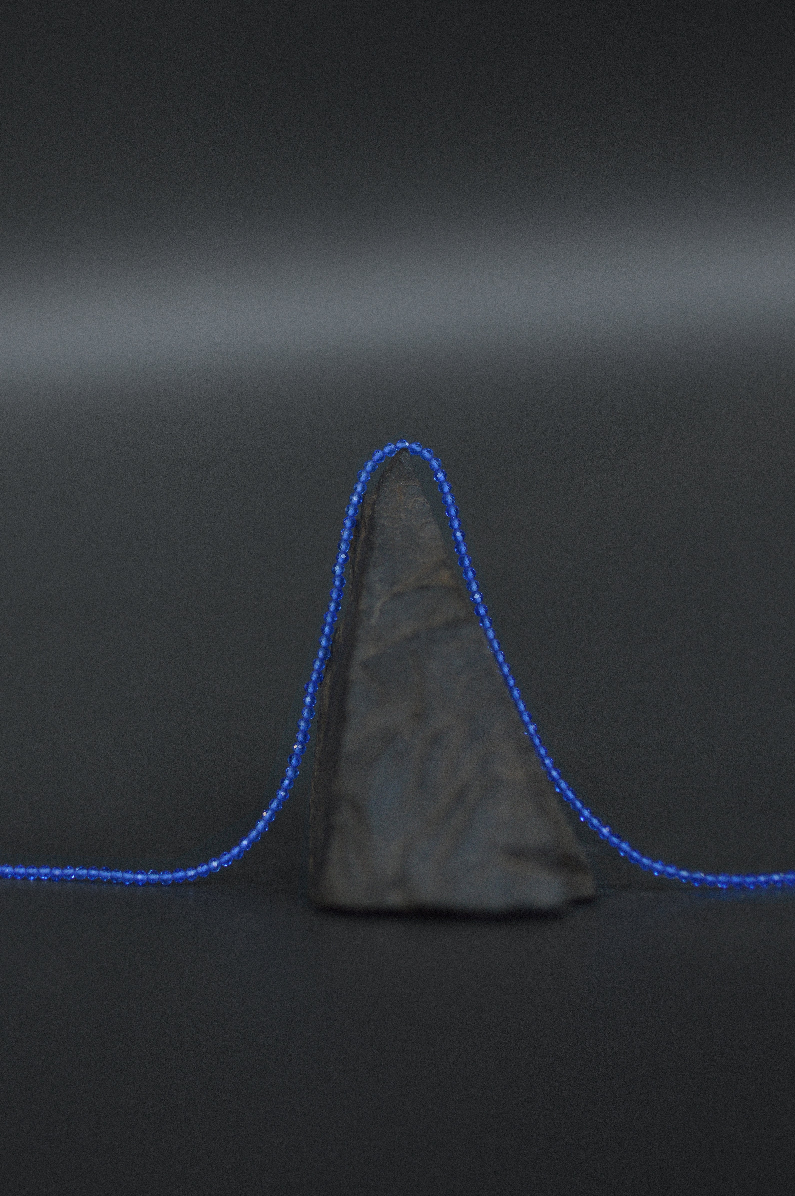 Bright Blue Faceted Gemstone Bead Necklace