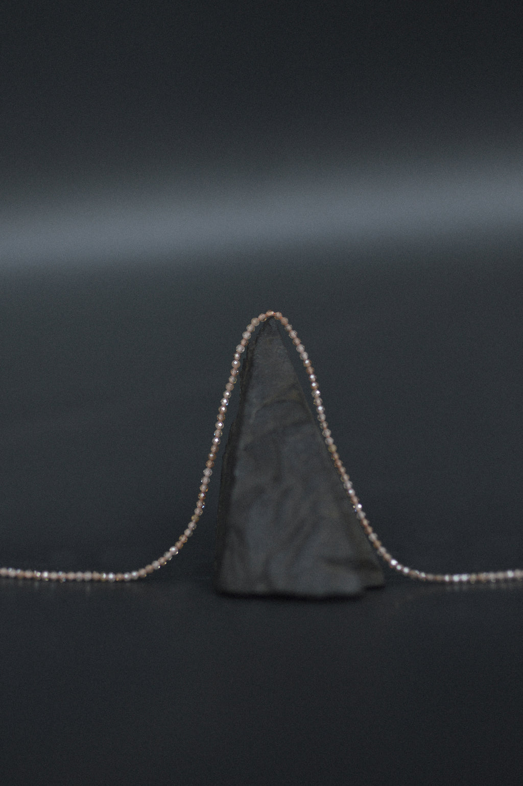 Champagne Faceted Gemstone Bead Necklace