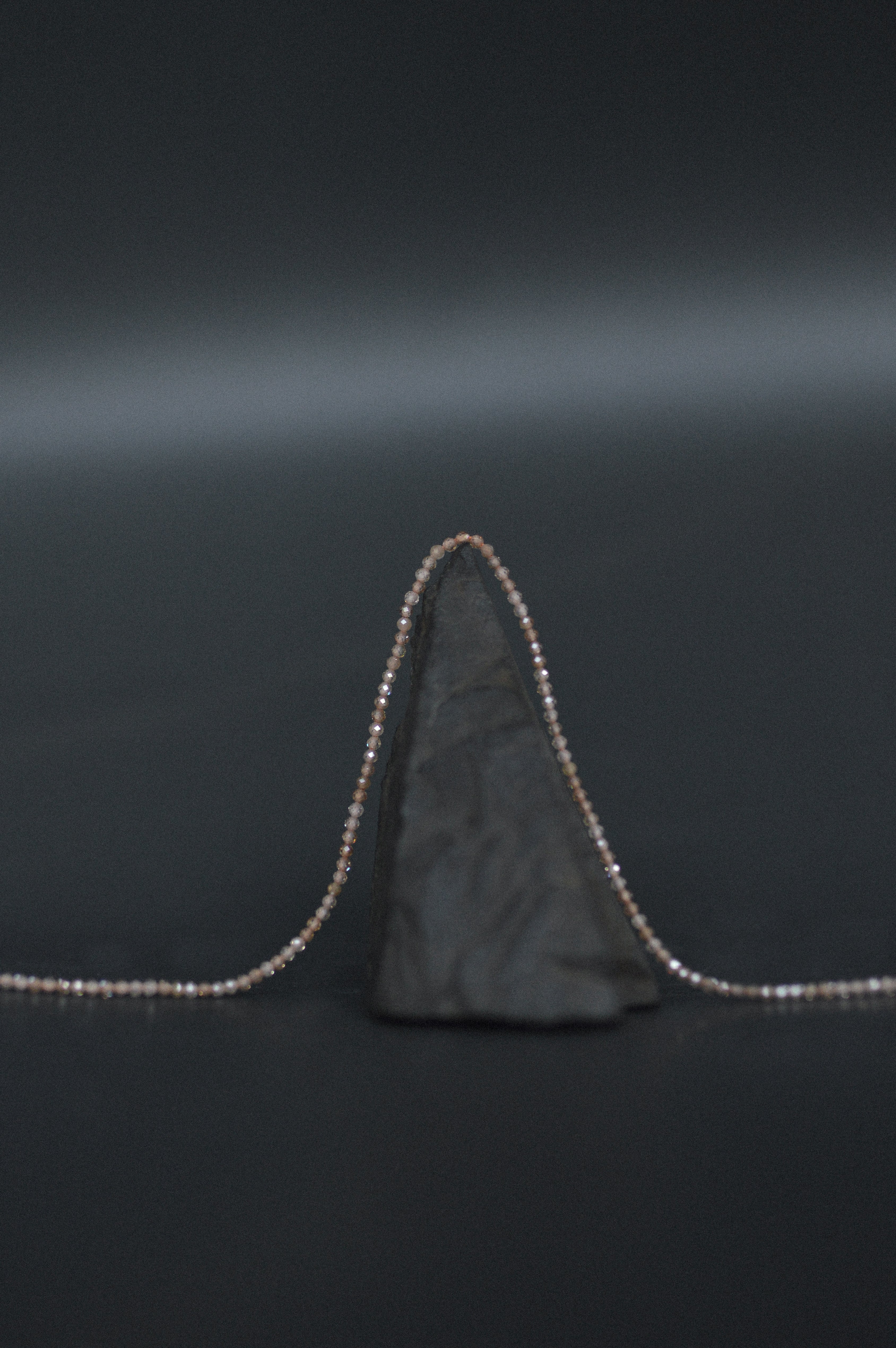 Champagne Faceted Gemstone Bead Necklace