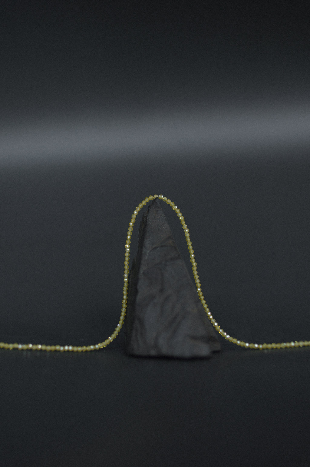 Yellow Faceted Gemstone Bead Necklace