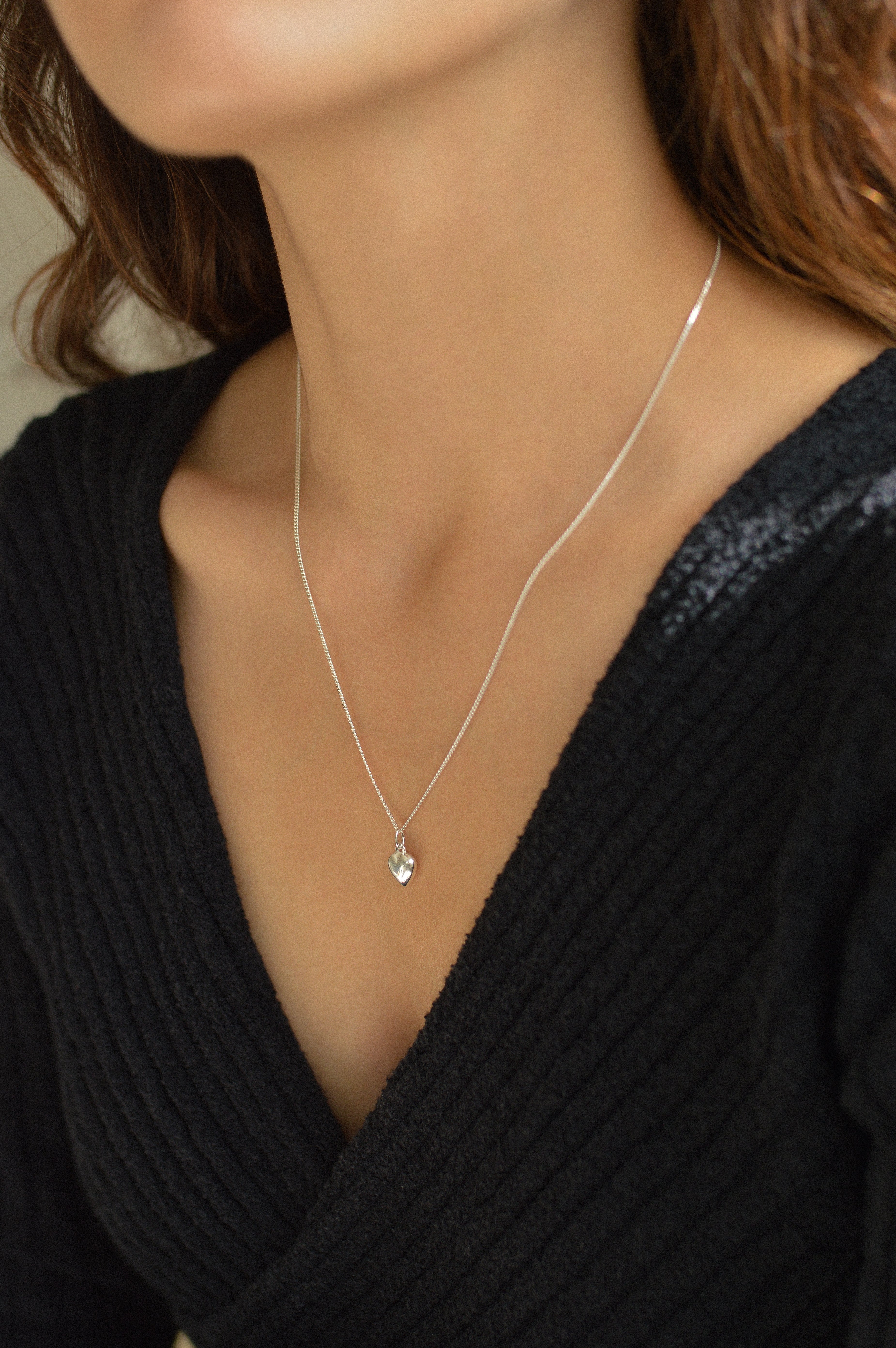 Heart Puff Pendant Necklace