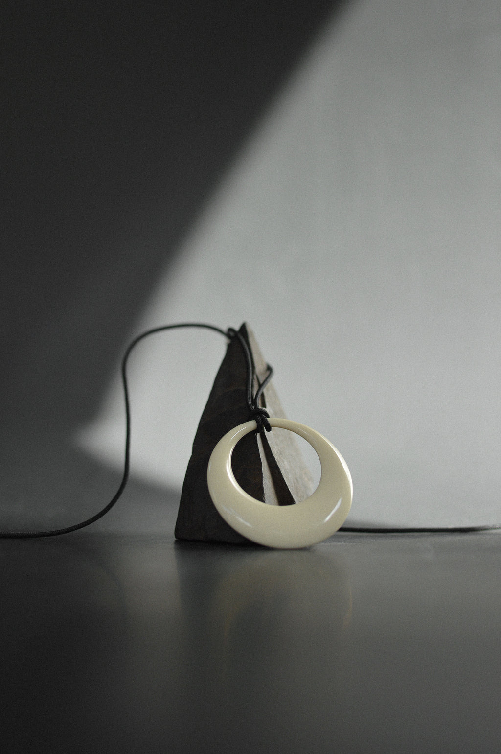 White Resin Pendant Necklace