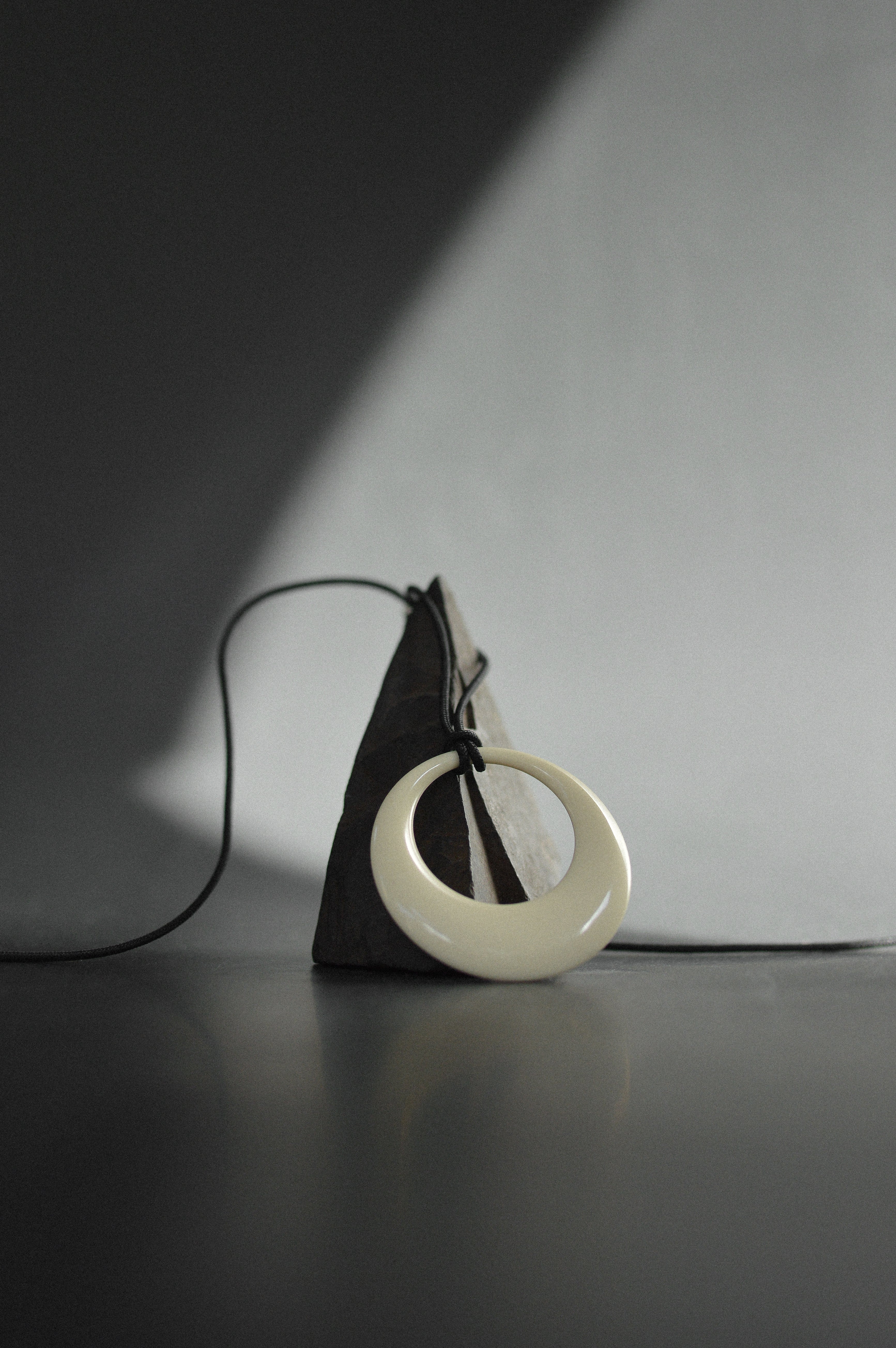 White Resin Pendant Necklace