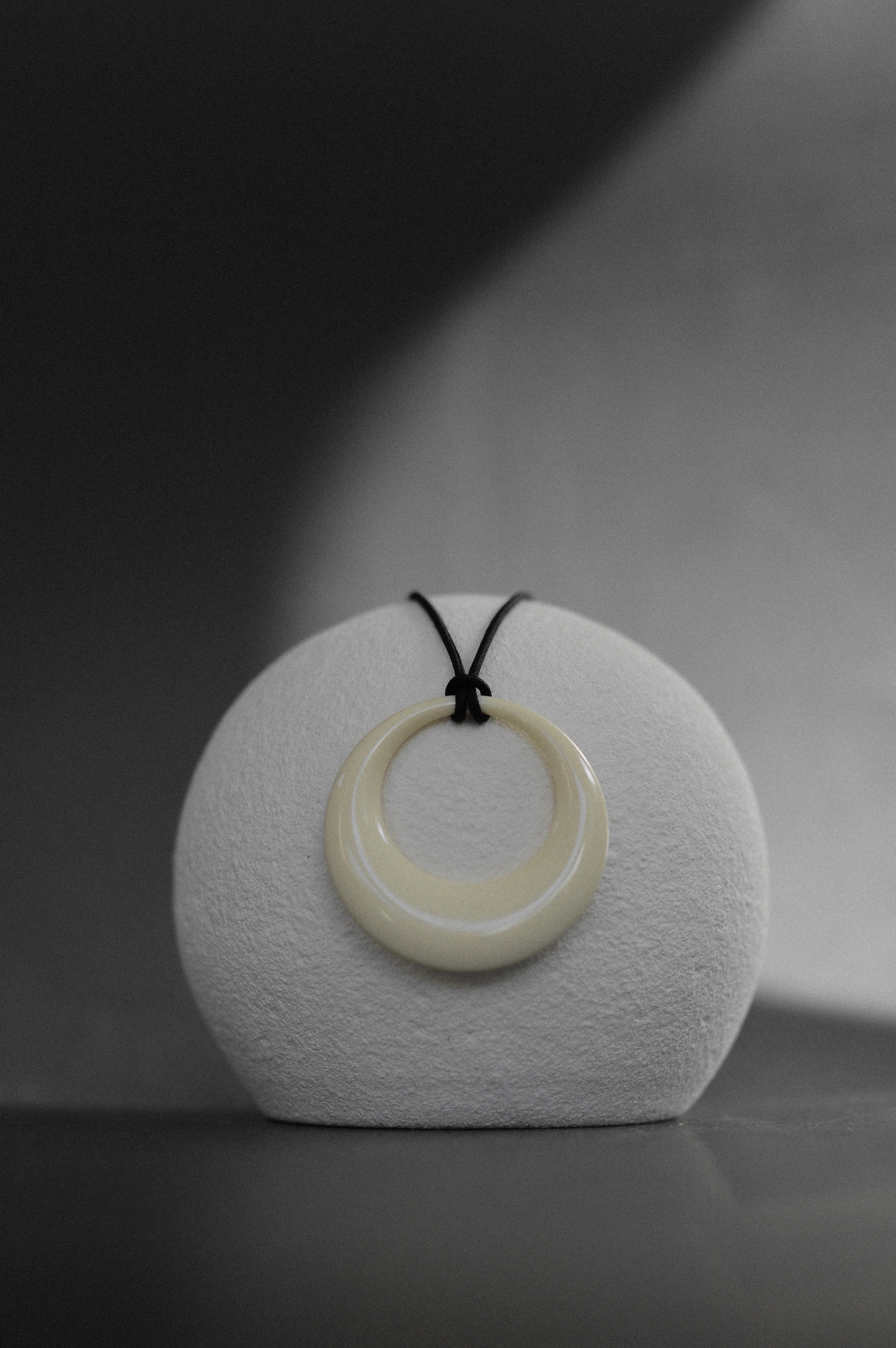 White Resin Pendant Necklace