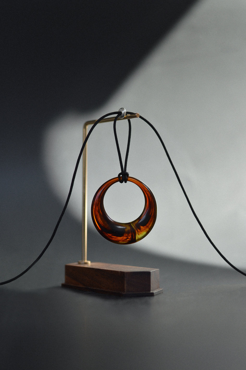 Brown Resin Pendant Necklace