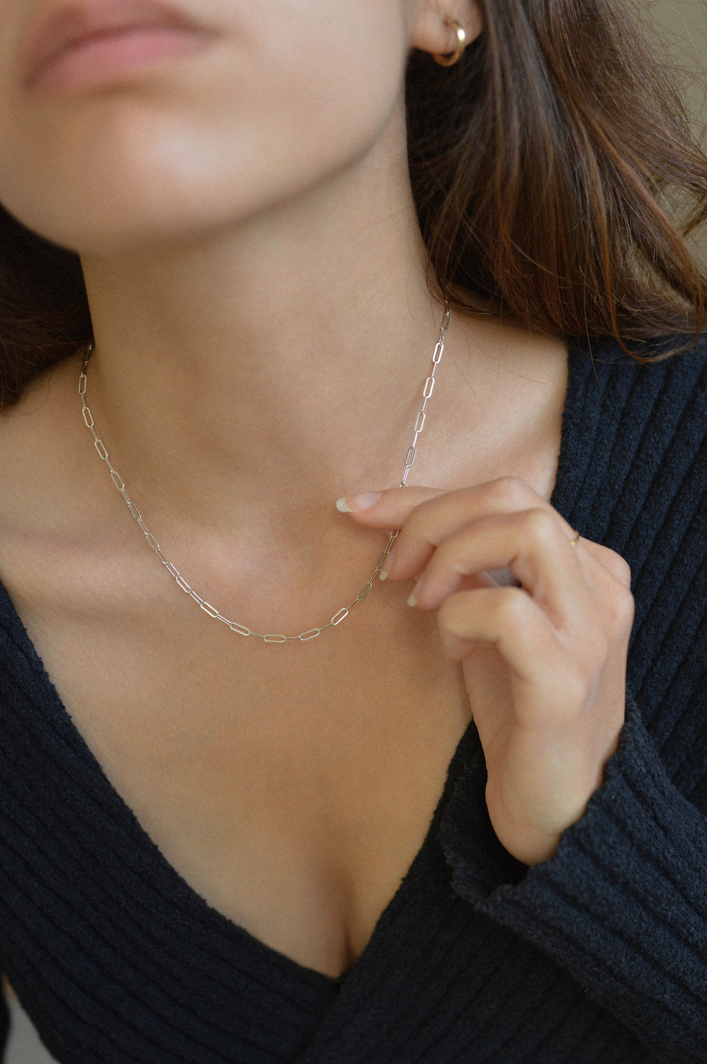 2.5mm Paperclip Chain Necklace