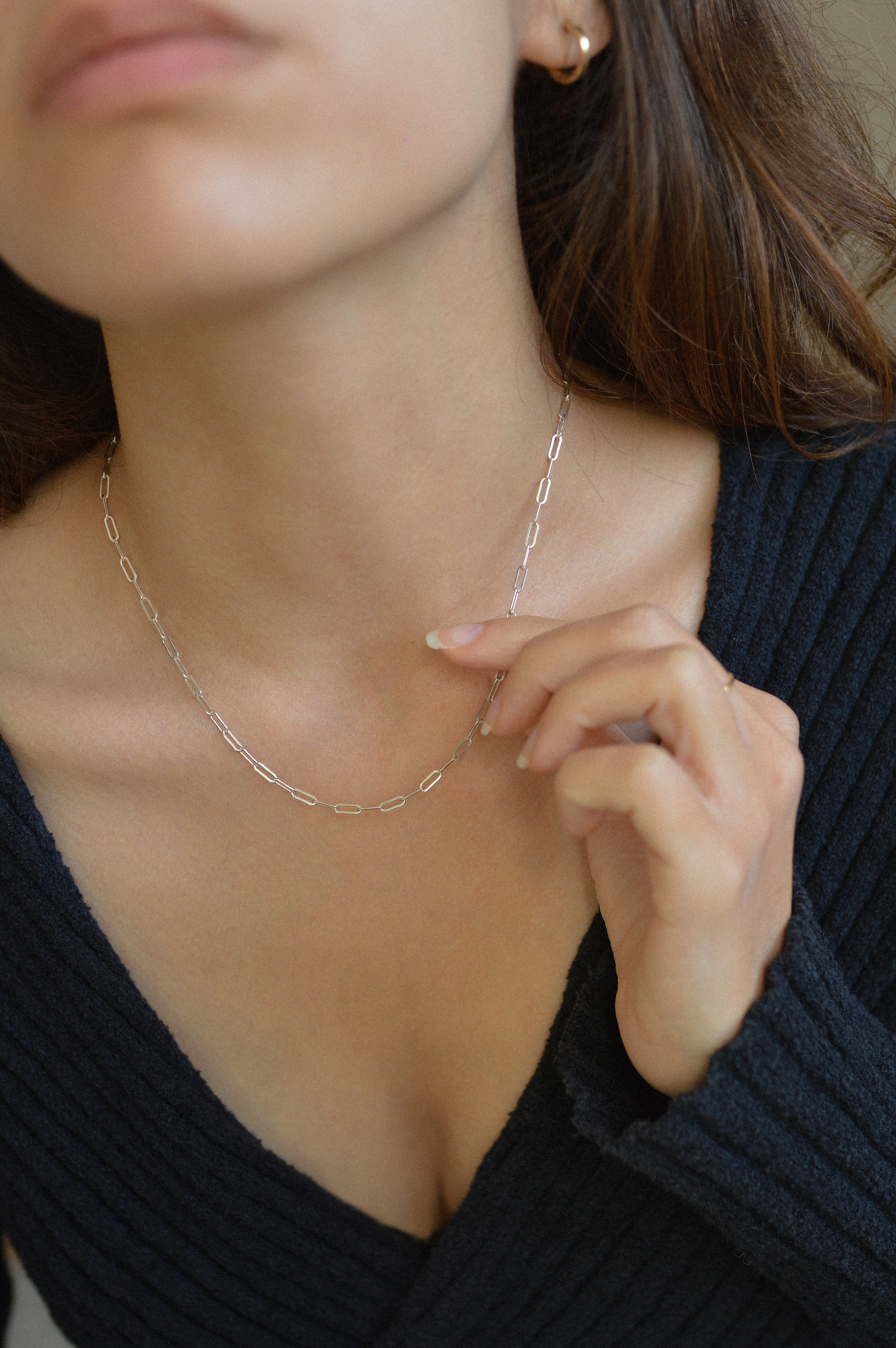 2.5mm Paperclip Chain Necklace