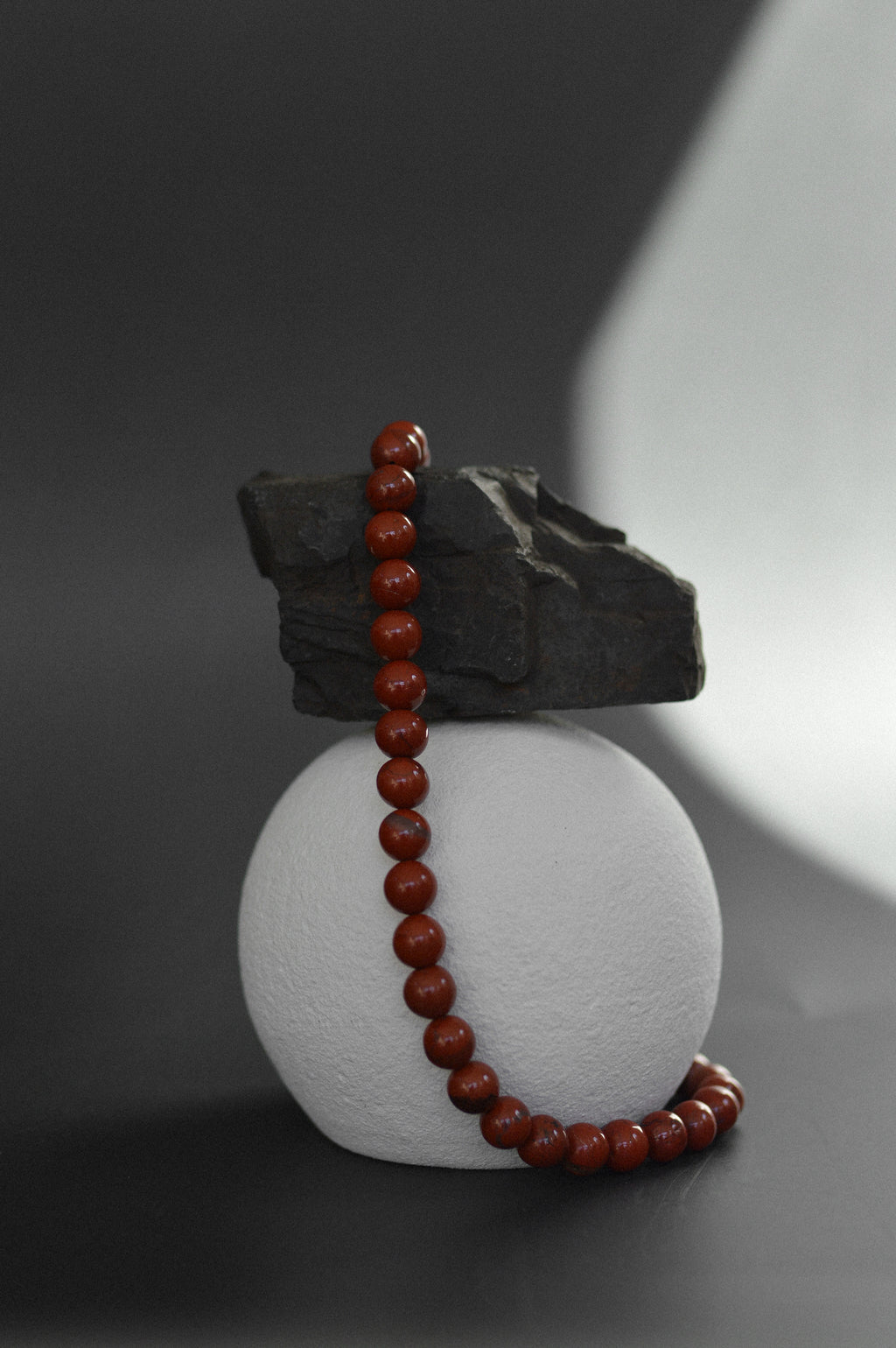 Jasper Red Gemstone Bead Necklace