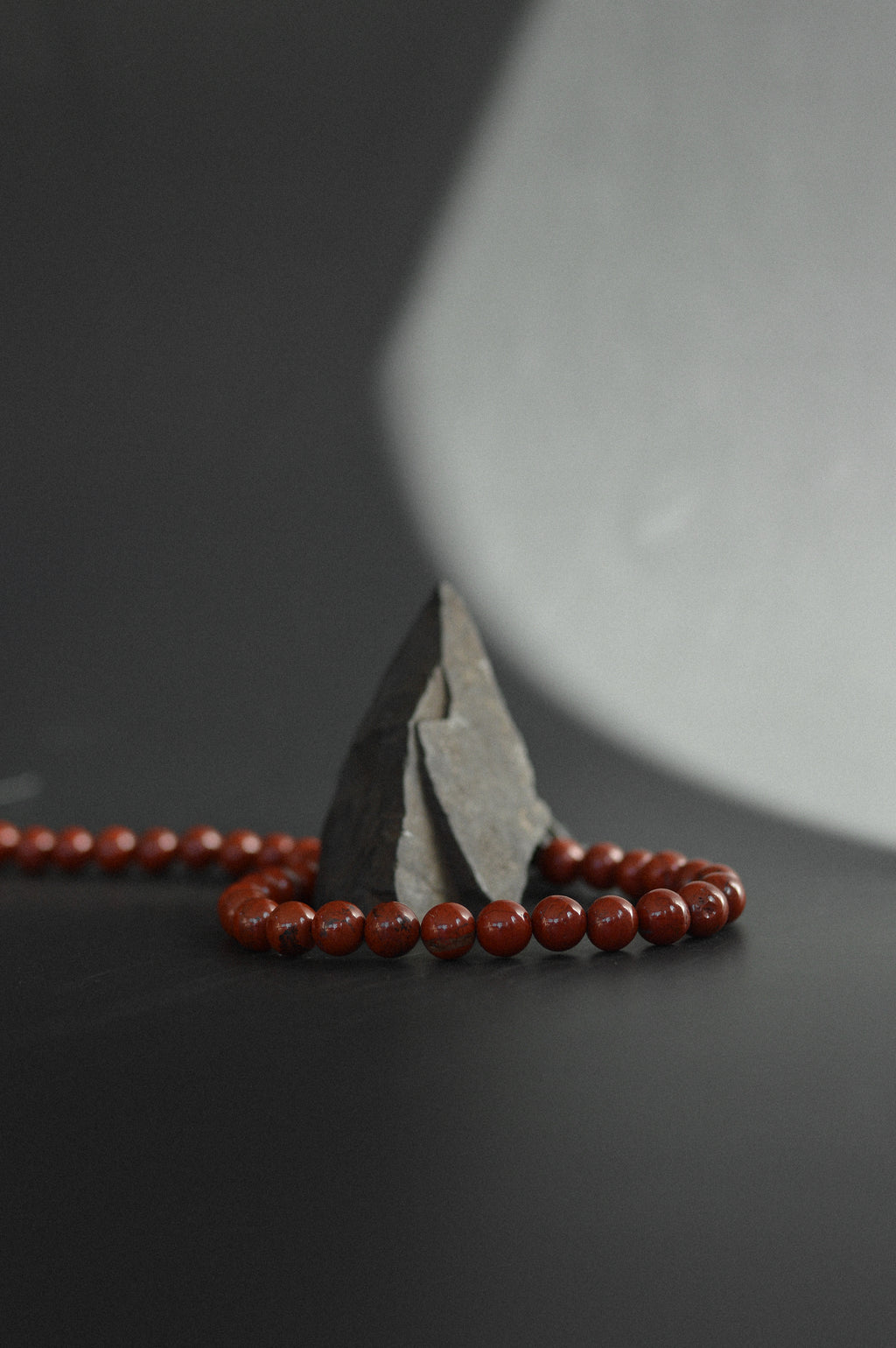 Jasper Red Gemstone Bead Necklace