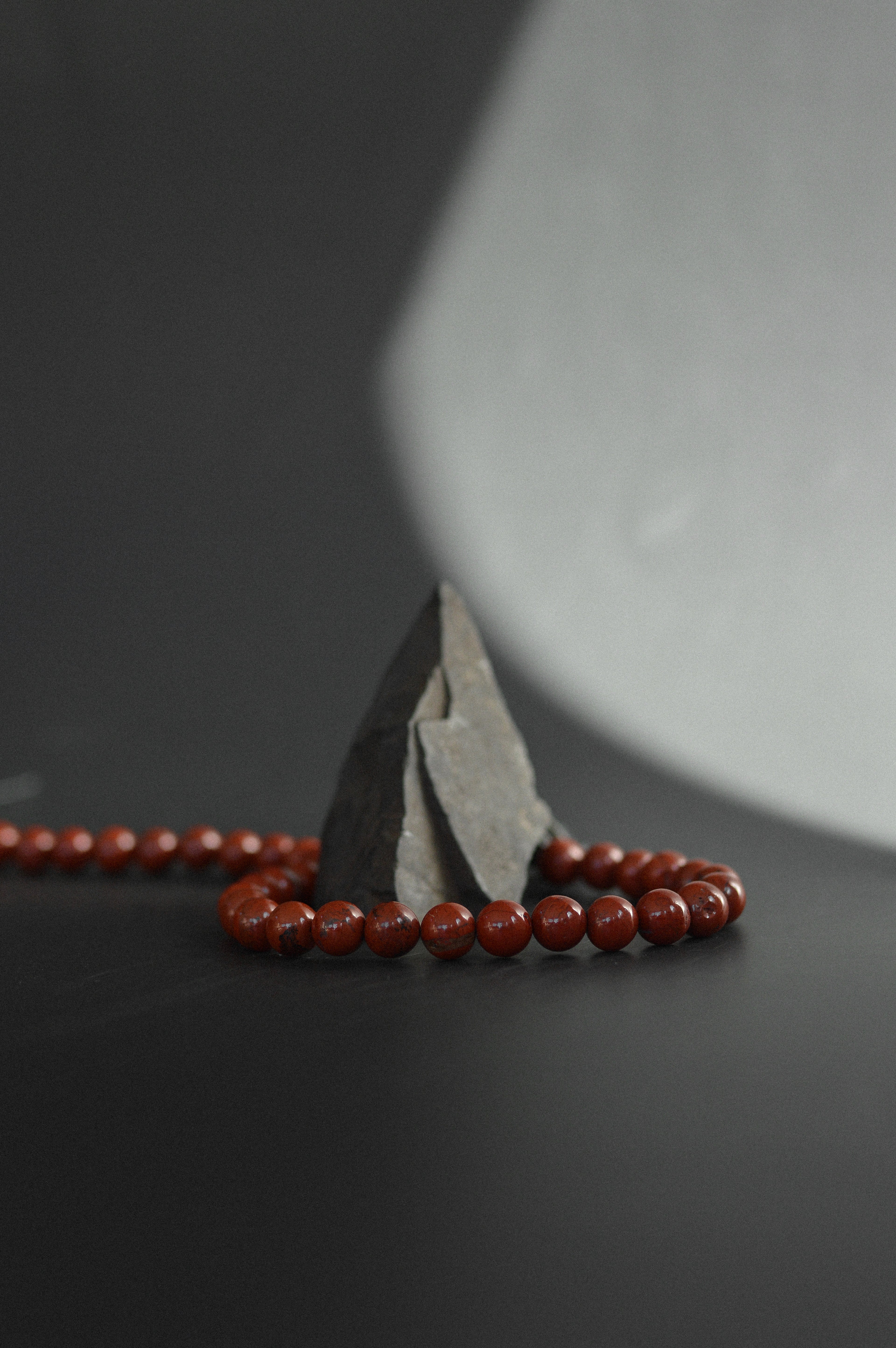 Jasper Red Gemstone Bead Necklace