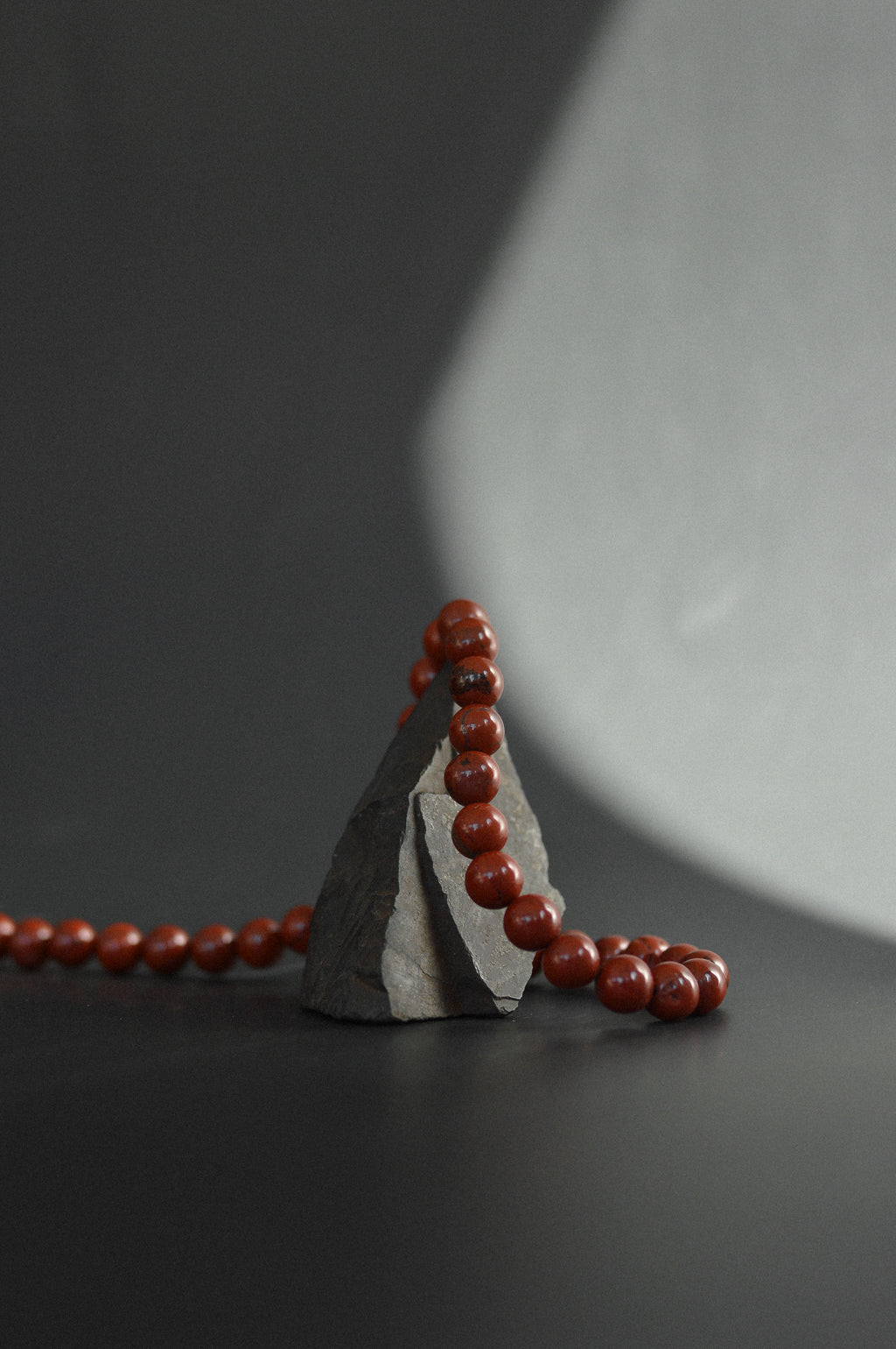 Jasper Red Gemstone Bead Necklace