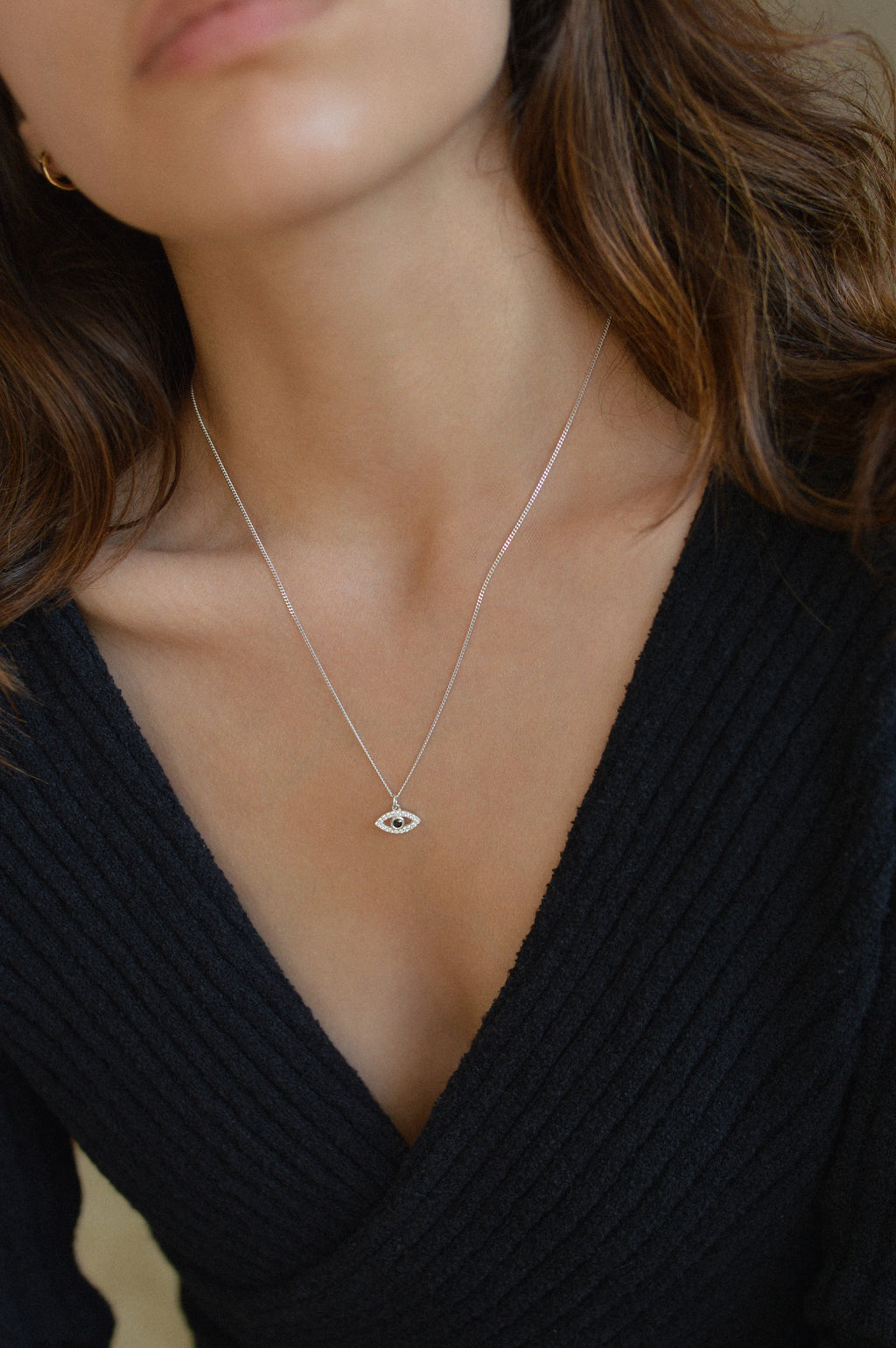 Evil Eye Cubic Zirconia Necklace