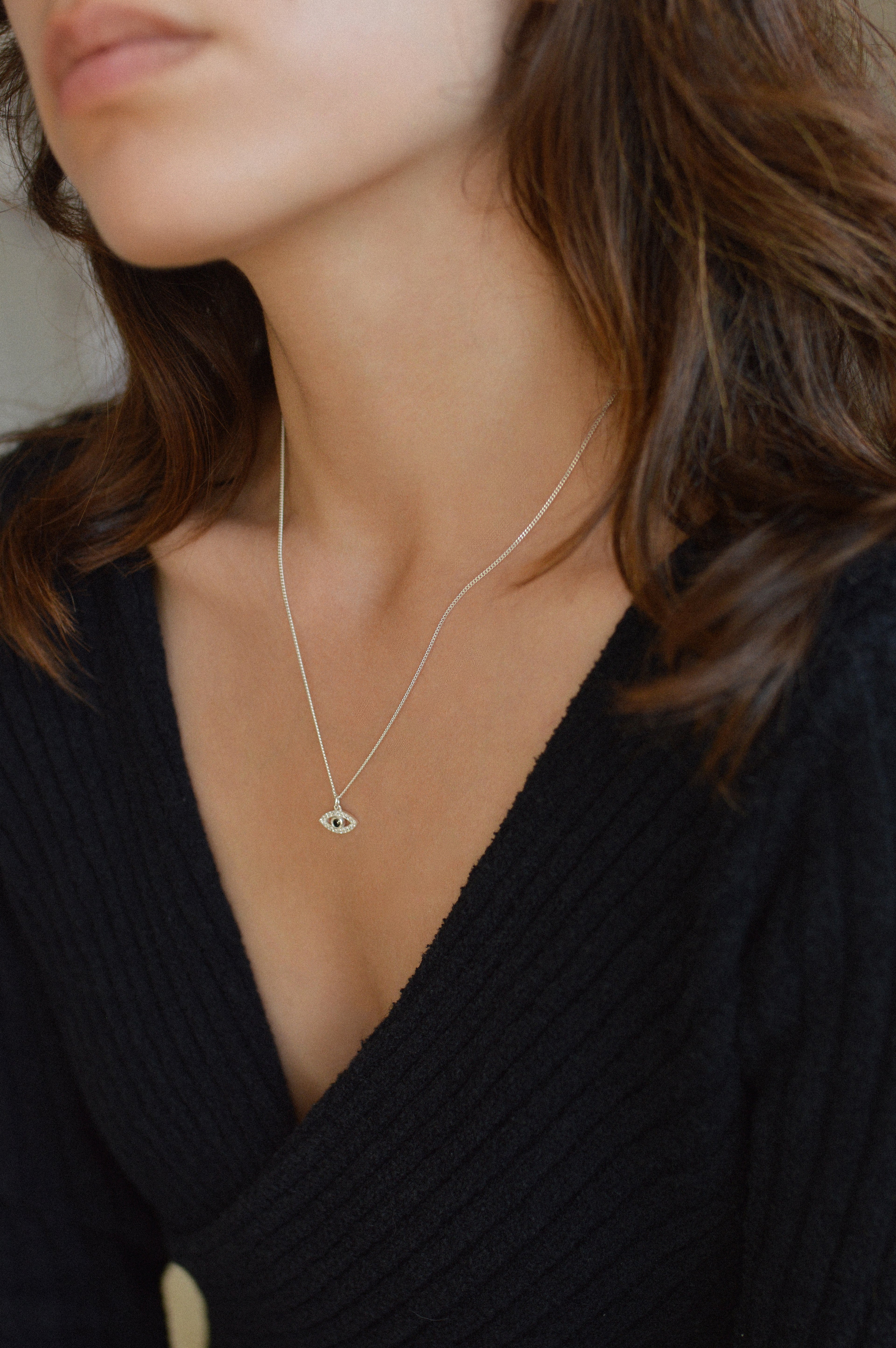 Evil Eye Cubic Zirconia Necklace