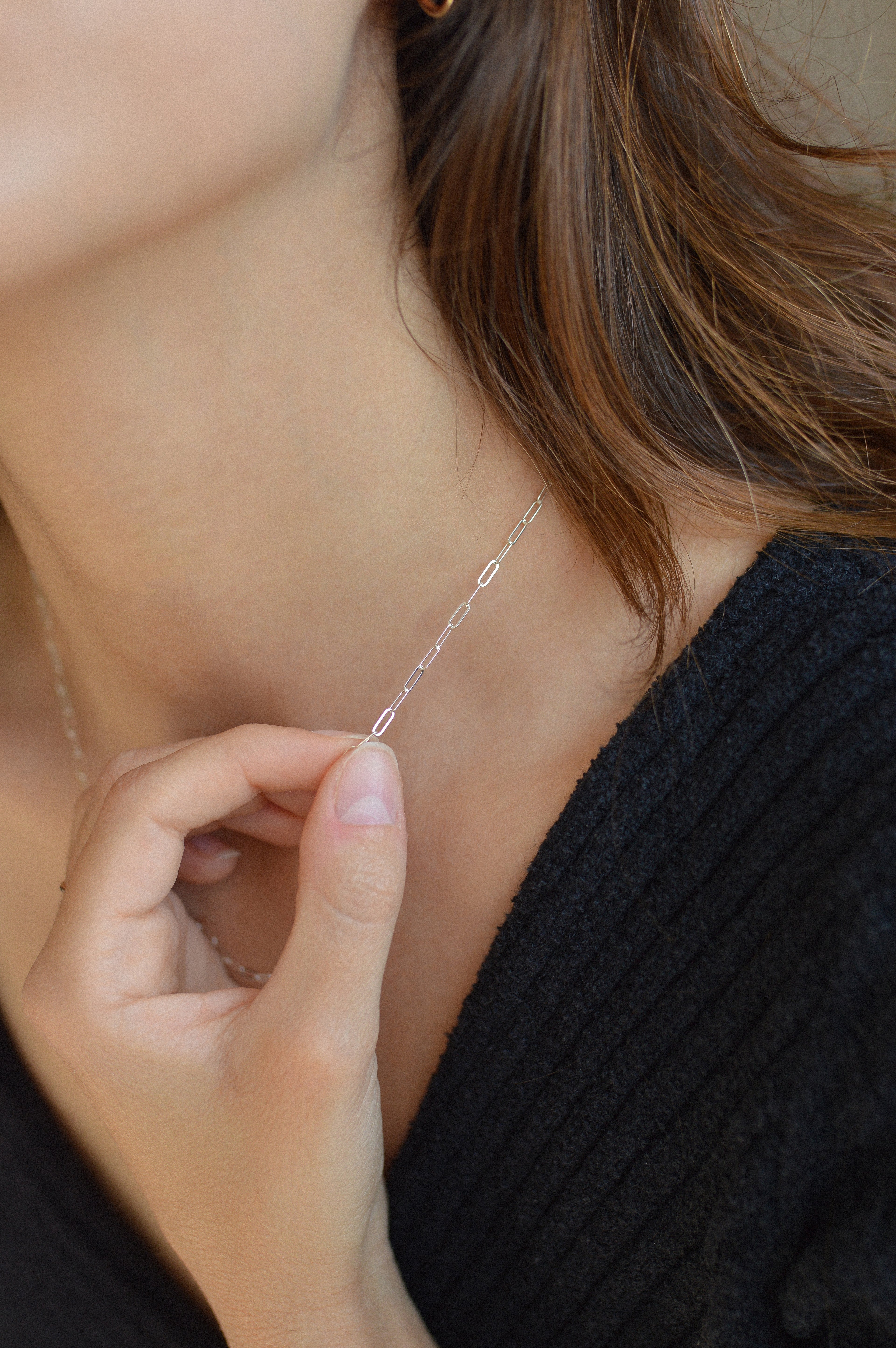 2mm Paperclip Chain Necklace