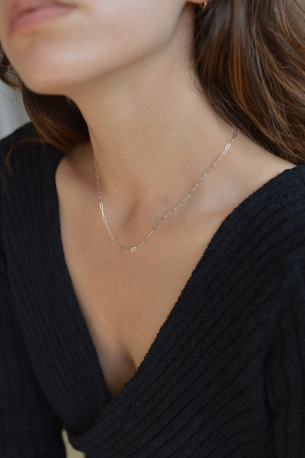 2mm Paperclip Chain Necklace