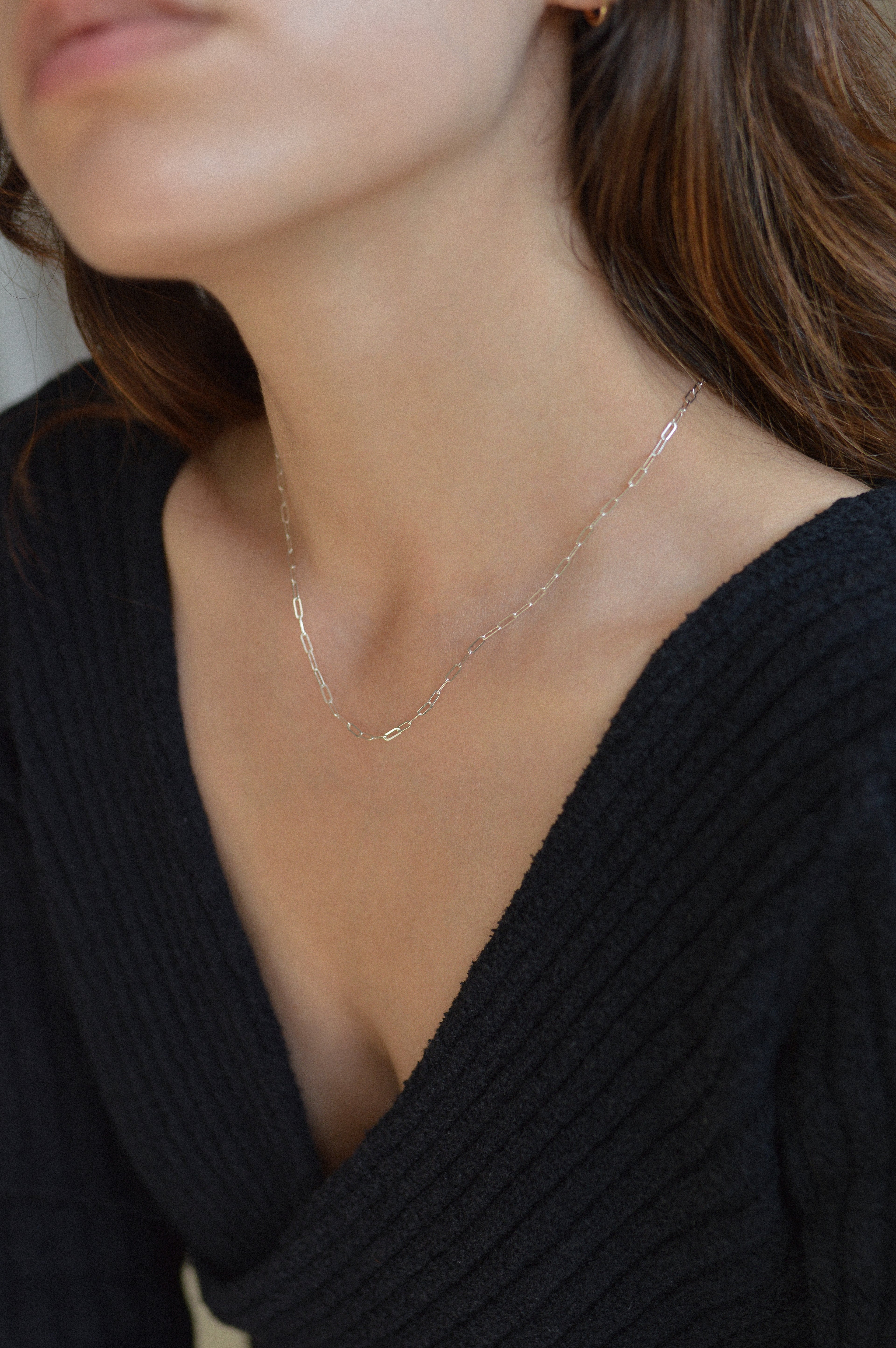 2mm Paperclip Chain Necklace