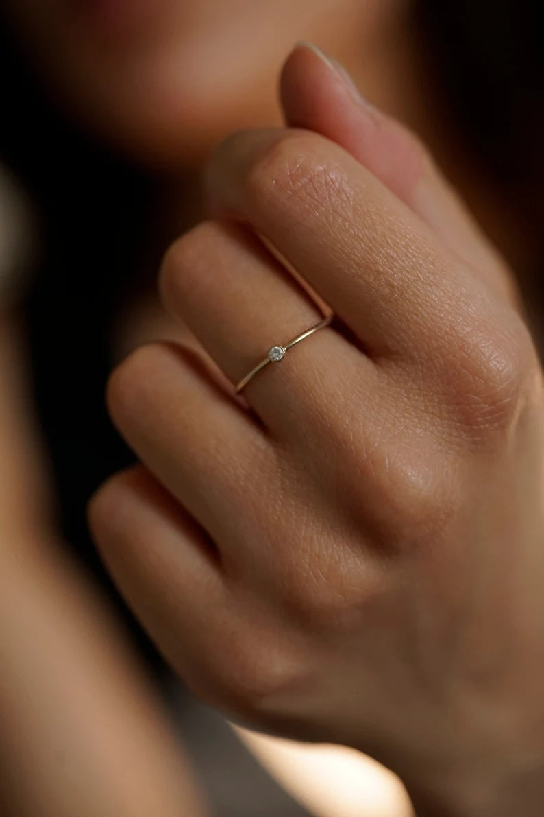 Dainty Cubic Zirconia Ring